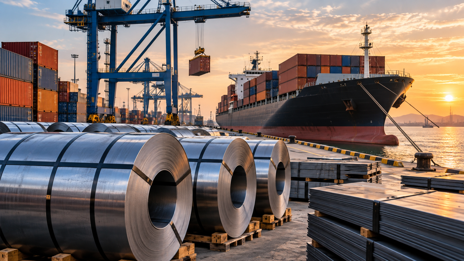 Steel products prepared for export under regional trade agreements and rules of origin